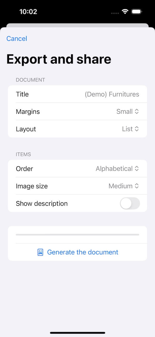 Export Options - Generate reports in various formats